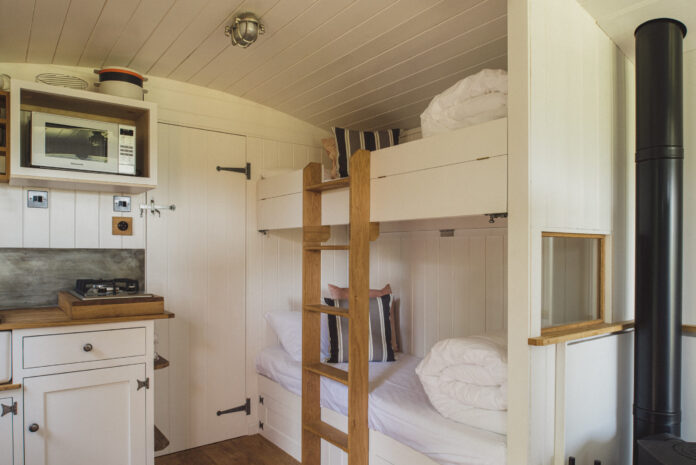 East Sussex Meadow Escape - lounge converted into bunks