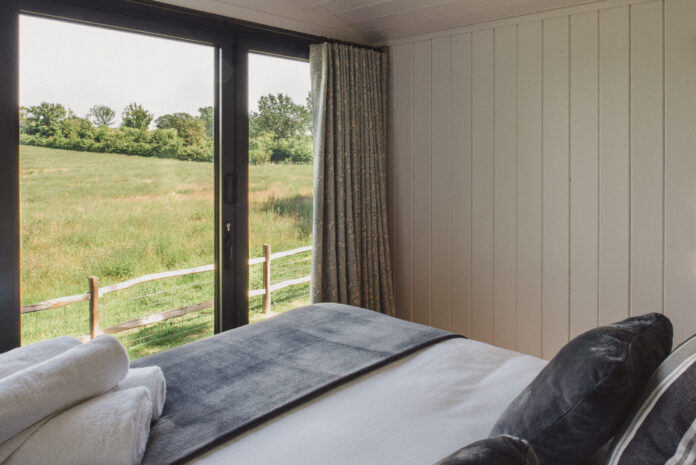East Sussex Meadow Escape - view from bed