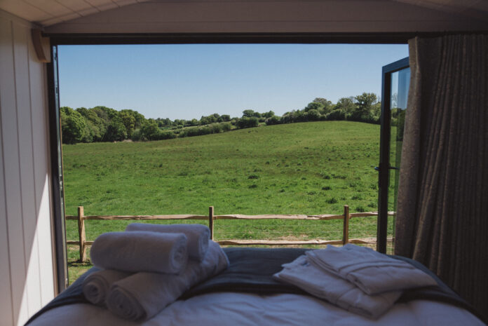 East Sussex Meadow Escape - view from the bed