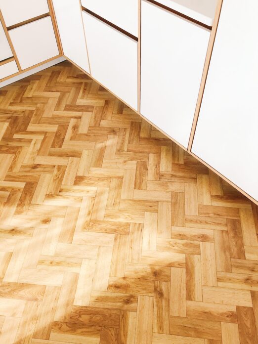 St Ives Seaview Studio - herringbone floor