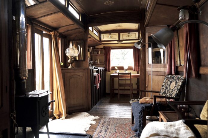 Wooden interiors of wagon