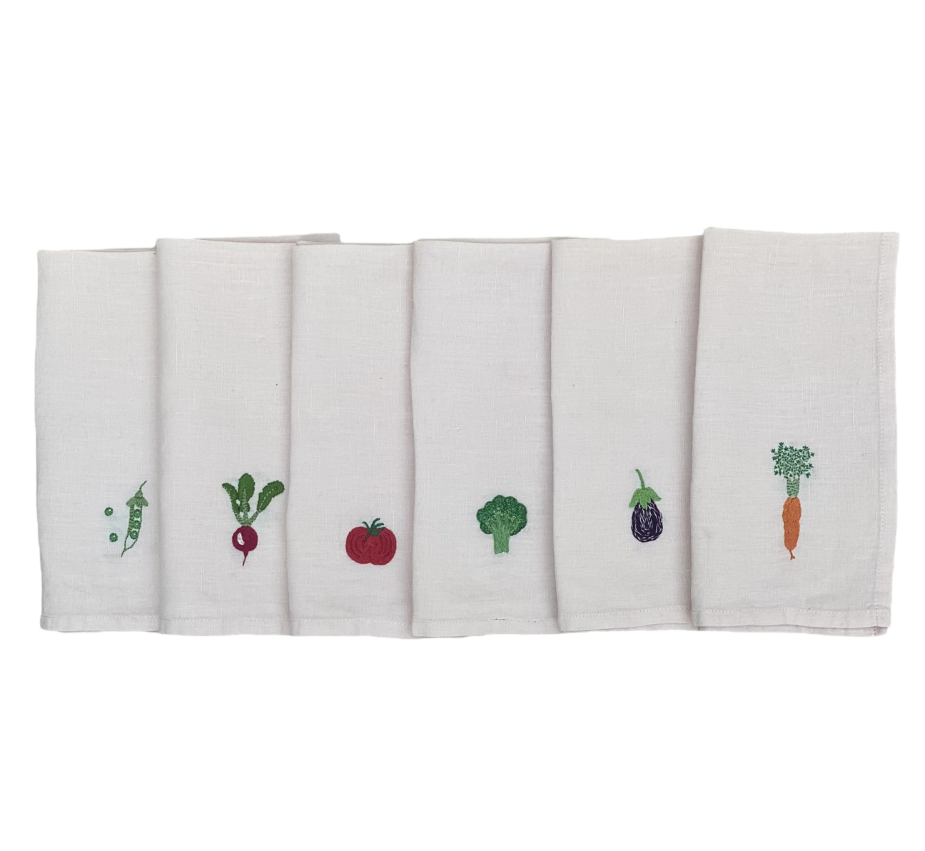 Embroidered Vegetable Napkins – Kip Hideaways