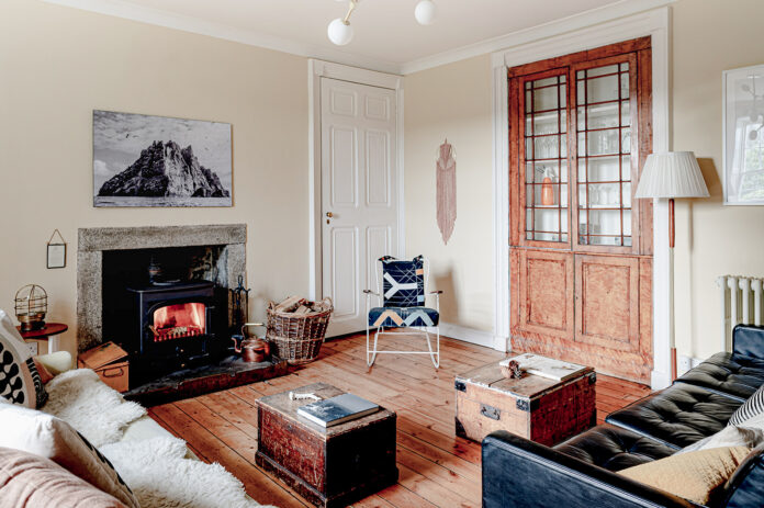Living room at Dell Lodge, Cairngorms