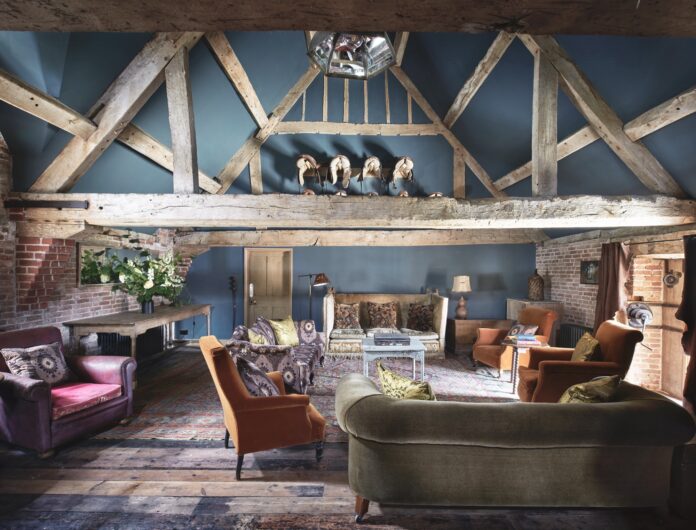 Living room at The Riding House, Dorset