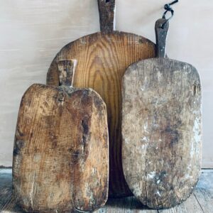 Three wooden breadboards