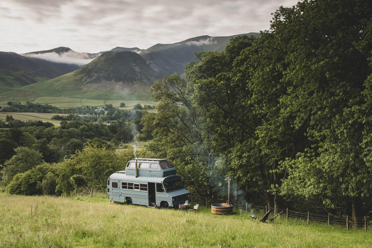 A former bus turned holiday home in the Lake District