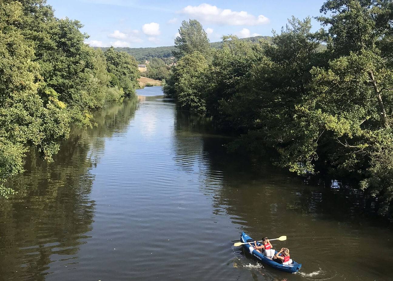 Kayaking along the river in Batheaston