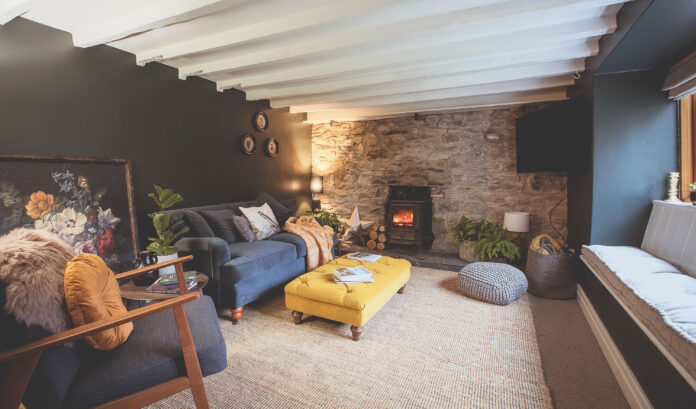 Living room, Mill Cottage, Powys